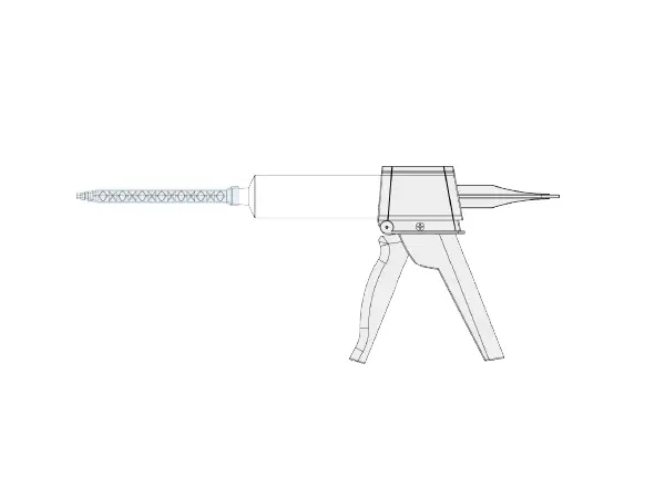 Pistola de calafetagem manual